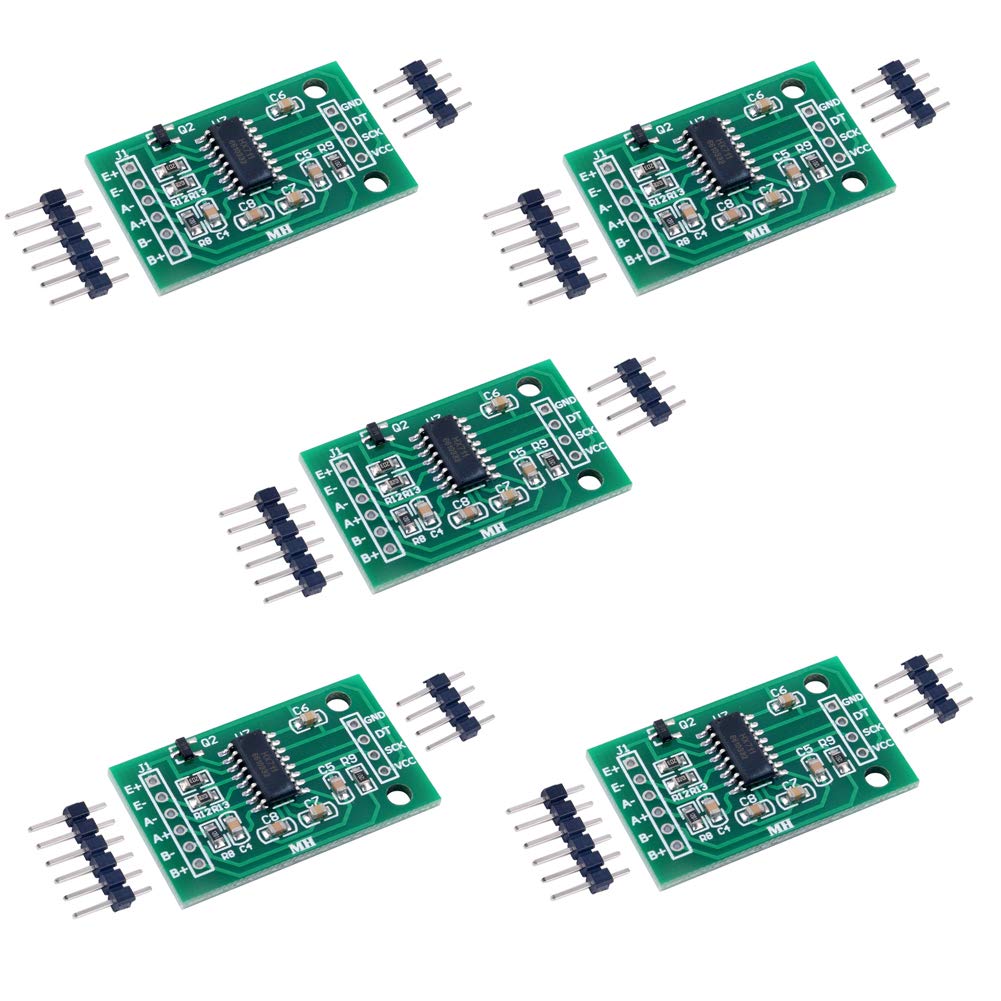 5PCS HX711 Load Cell Amplifier Breakout Weight Weighing Sensors Ad Module Analog to Digital Converter, for Arduino Raspberry Pi Microcontroller