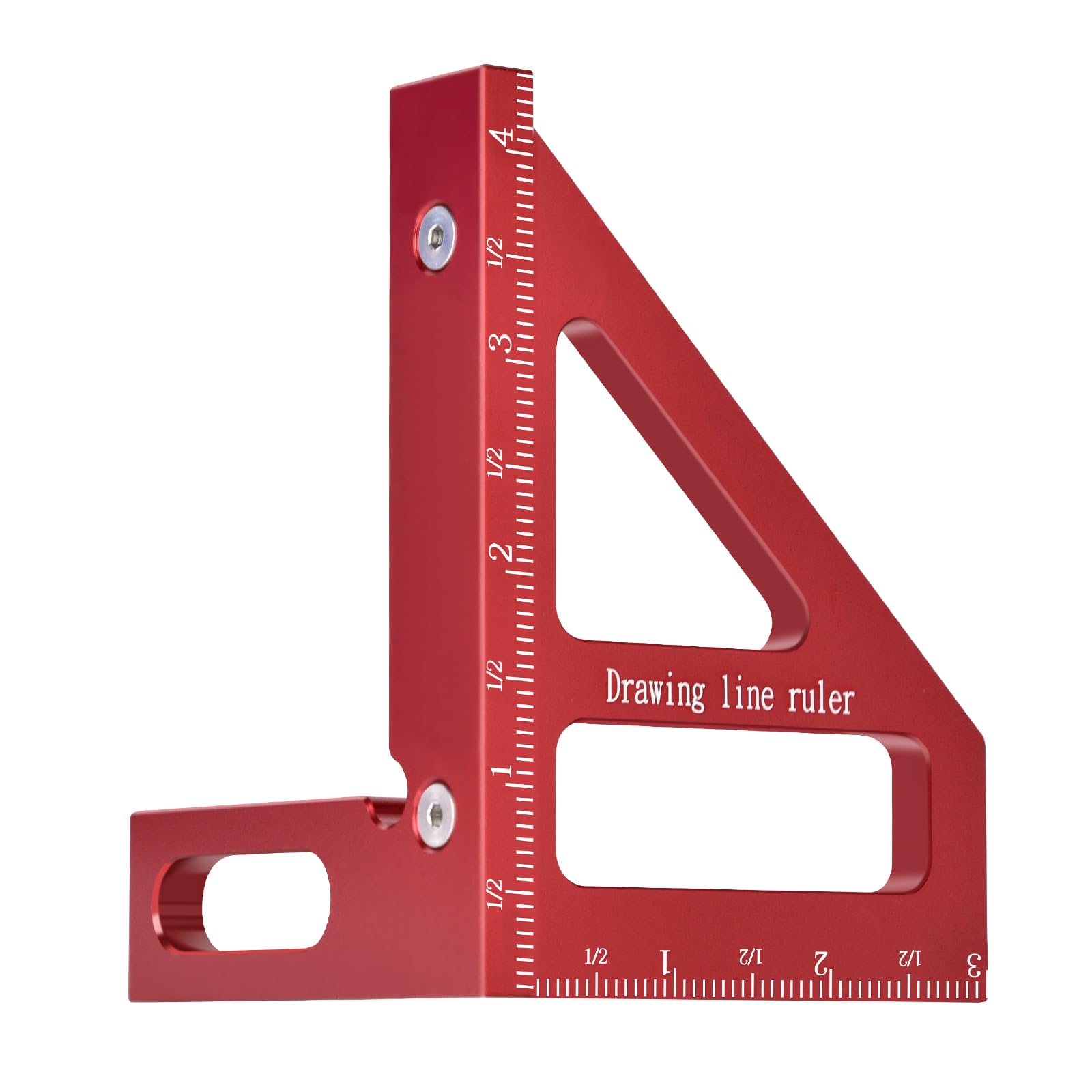 Aleric Imperial 3D Multi Angle Measuring Ruler, High Precision 45/90 Degree Woodworking Square Protractor Aluminum Alloy Miter Triangle Ruler Measuring Tools for Engineer Carpenters, Wood Working Tool