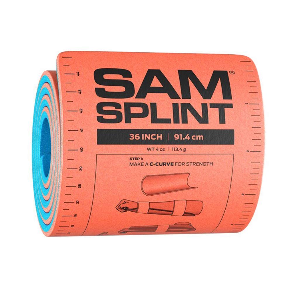 Ever Ready First Aid SAM Rolled Splint 36", Orange/Blue