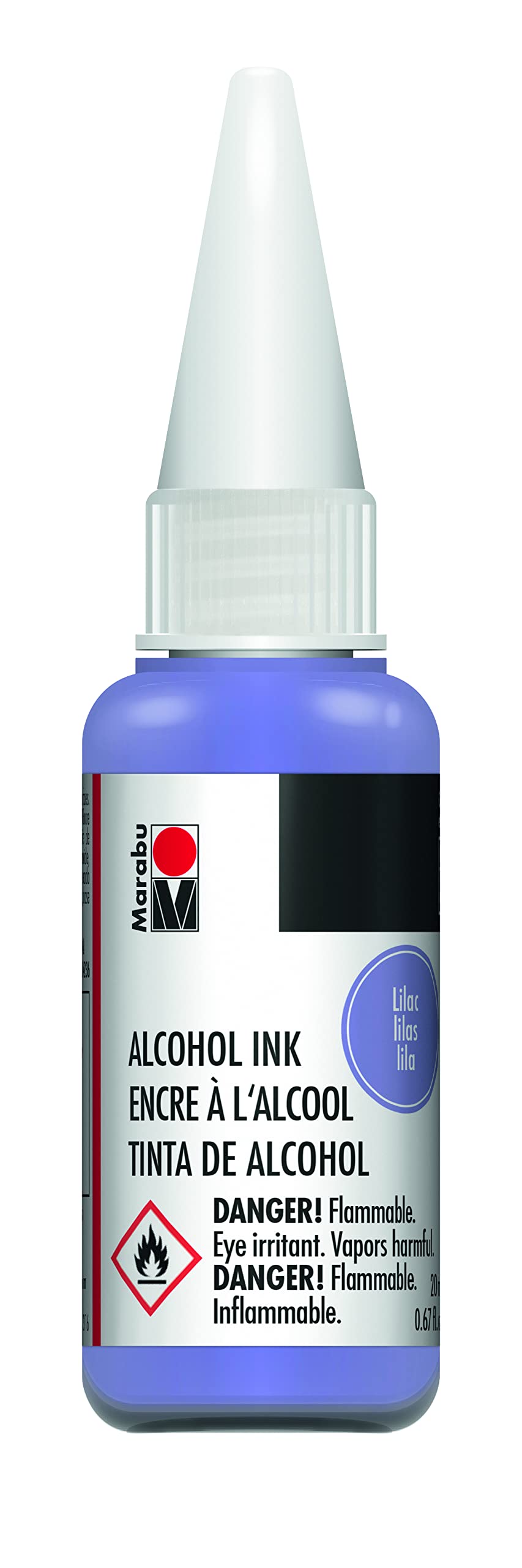 Marabu Alcohol Ink - Lilac - Paint a Symphony of Tender Blossoms, Invoking The Serenity and Beauty of a Spring Garden - 20ml Bottle