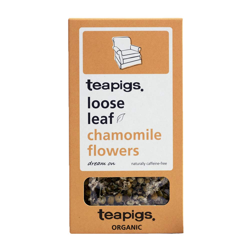 Teapigs Organic Loose Leaf Chamomile Herbal Tea Made with Whole Organic Chamomile Flowers (1 Box of 40g, 25 Servings) Loose Chamomile Tea, Caffeine-Free Tisane