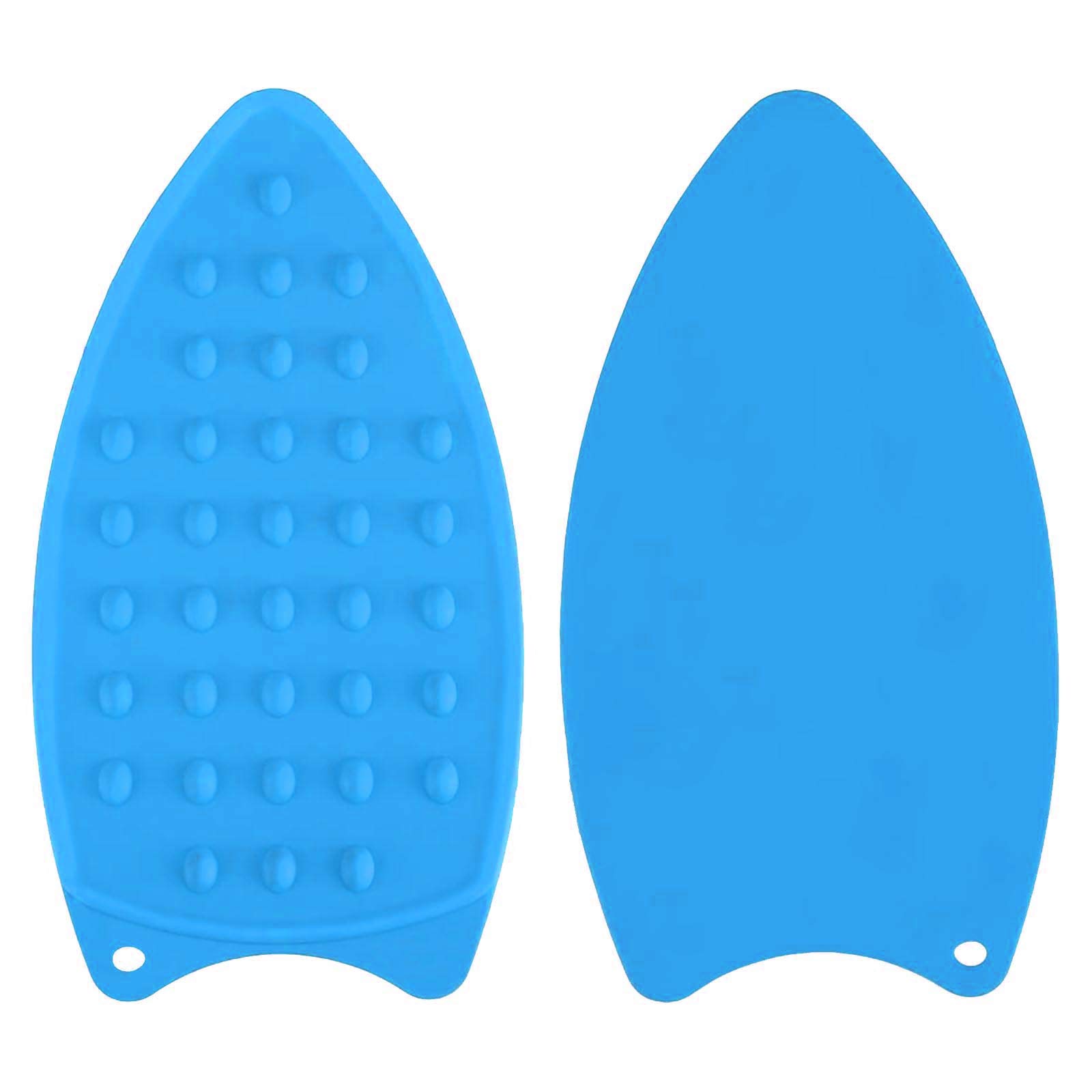 Sygile Pack of 2 Assorted Color Multi-function Heat Resistant Silicone Mat Rest Pad for Ironing Board Steamer Iron - Dark Blue