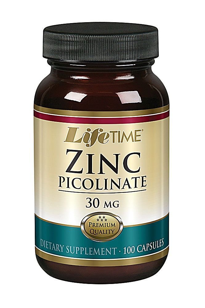 LIFETIMEVitamins Zinc Picolinate, 30mg, 100 Capsules