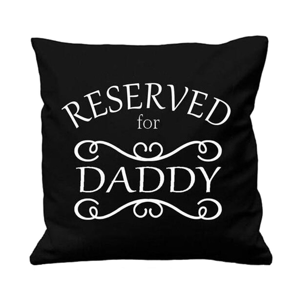 Qinqingo Pillow Covers Cotton Linen Father's Day Quote Decorative Throw Pillow Case Cushion Cover for Sofa Couch Home Decor 18" x 18" (RD)