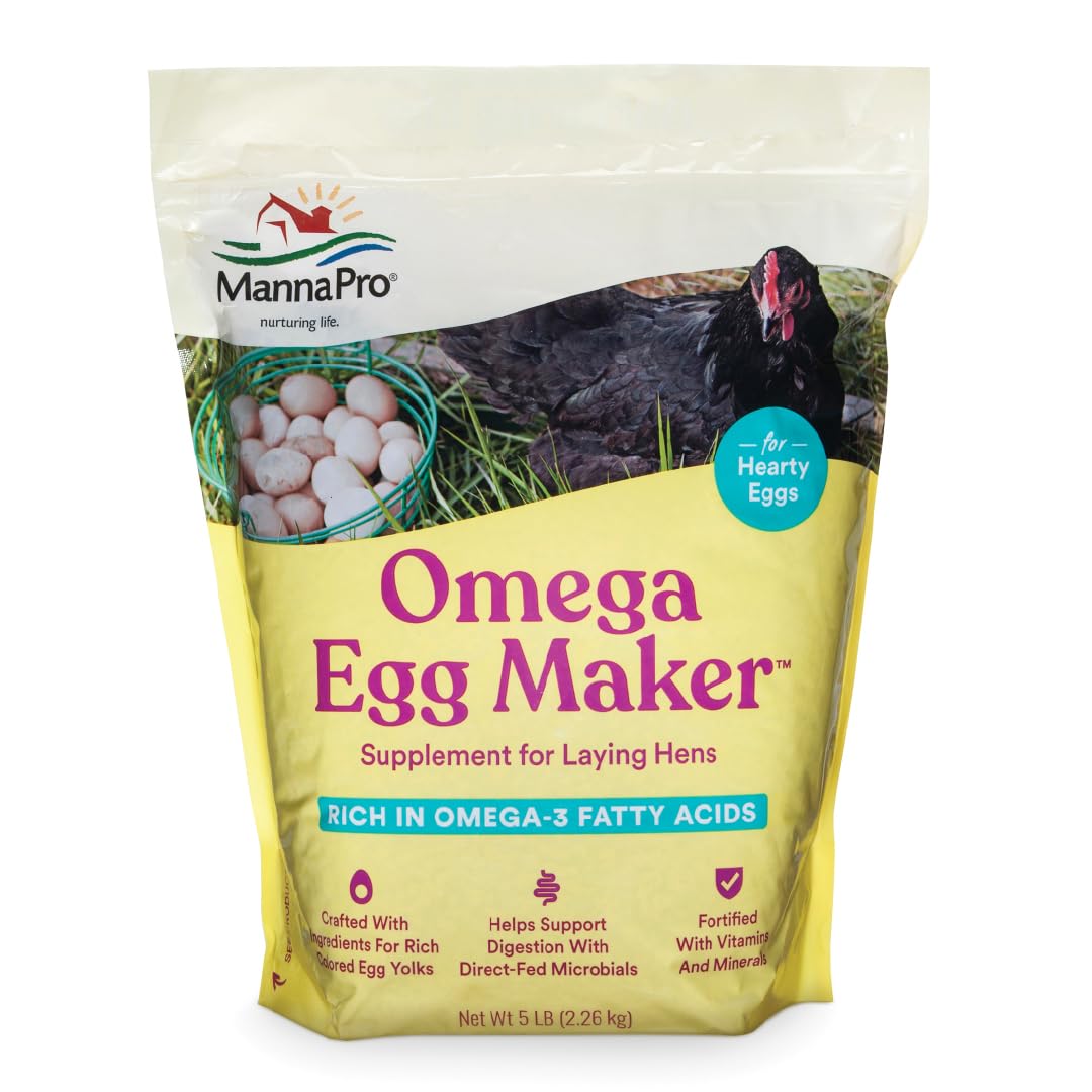 Manna Pro Omega Egg Maker | Formulated with Vitamins & Minerals | 5 Pounds