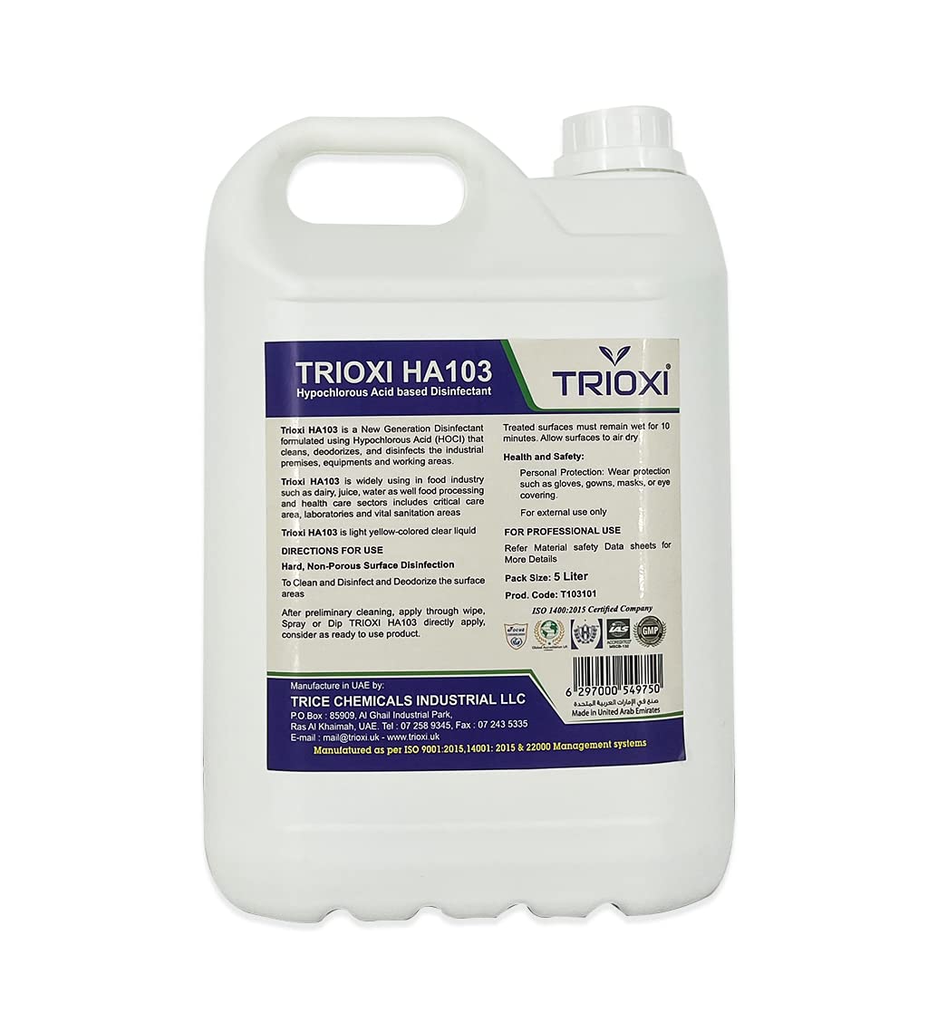 Trioxi HA103 Hypochlorous Acid Based Disinfectant (5 Liter)