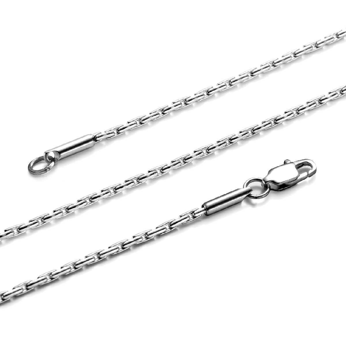 Style Titanium Stainless Steel Mens Womens Italy Final Fantasy Chain Necklaces 2mm Unisex