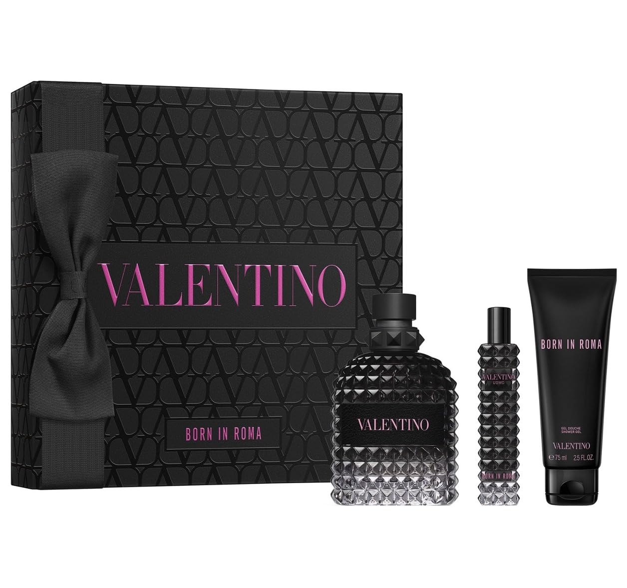 ValentinoBorn in Roma Uomo Gift Set (EDT 3.4 fl. oz + Shower Gel 2.5 fl. oz + travel EDT 0.5 fl. oz)