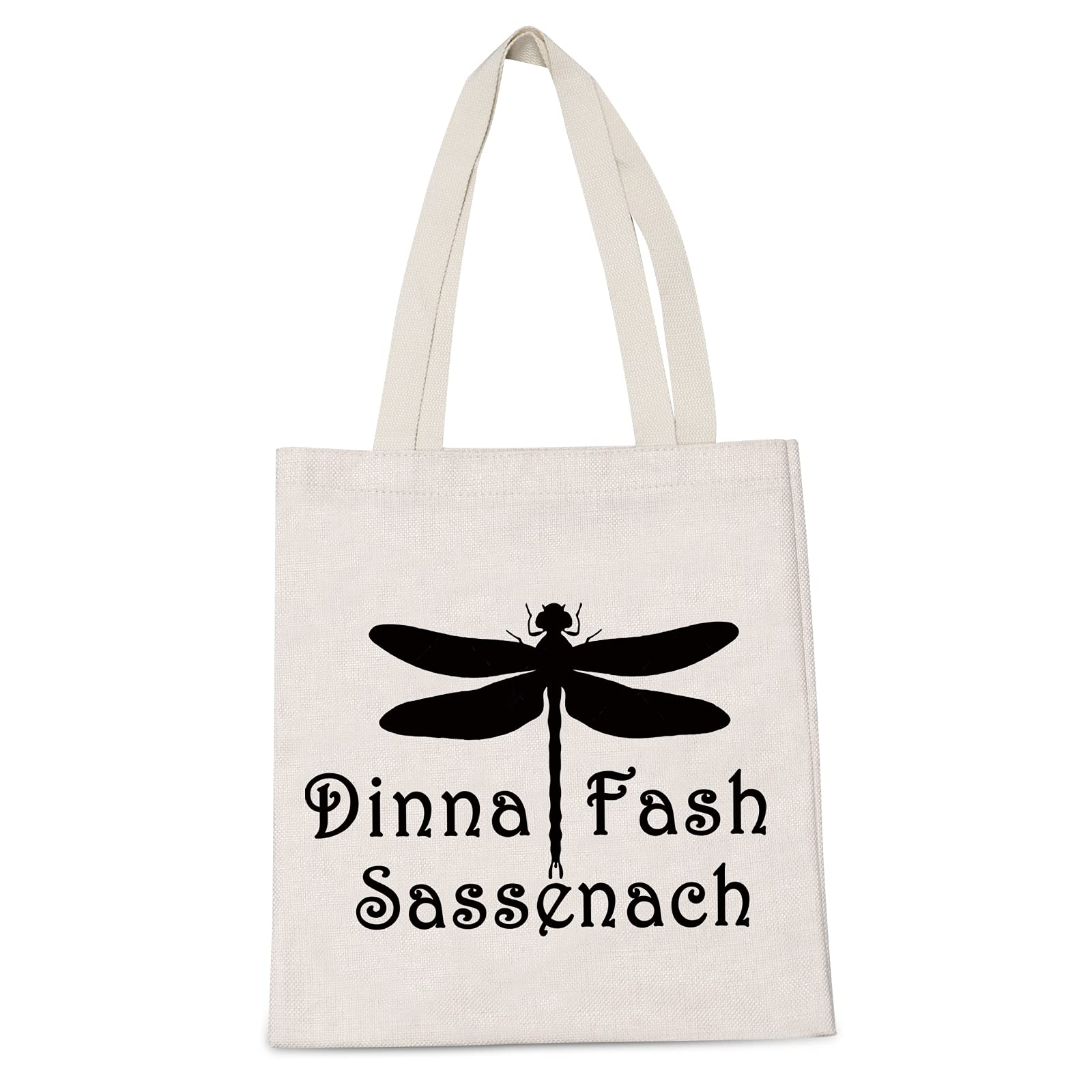 LEVLO Outlander Fans Tote Bags Dinna Fash Sassenach Shopping Bags Outlander Lover Tote Bags Friends Sister Mother, Dinna Fash Sassenach, Medium