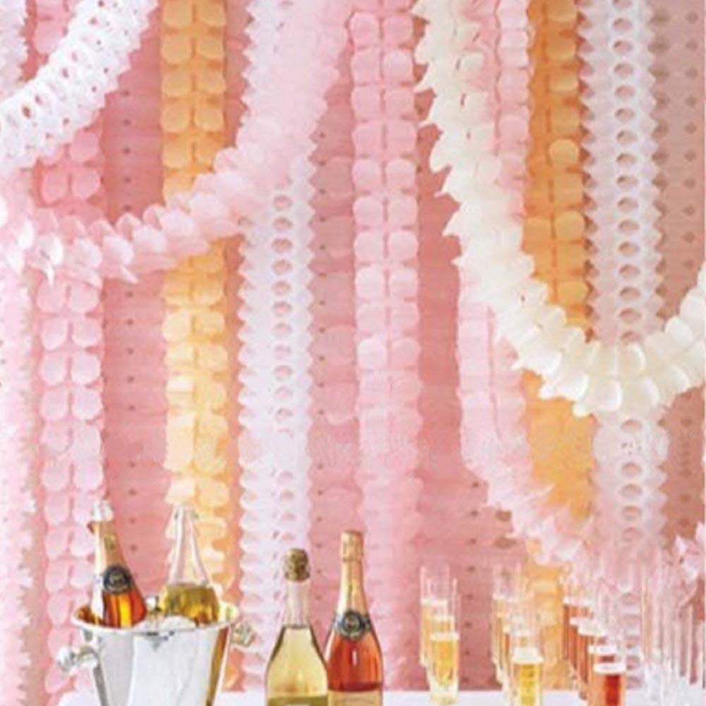 6 Pieces 11.8 Feet 4-Leaf Hanging Clover Garland Tissue Paper Flowers Garland Reusable Party Streamers for Party Decorations Wedding Decorations SYCLA-6P