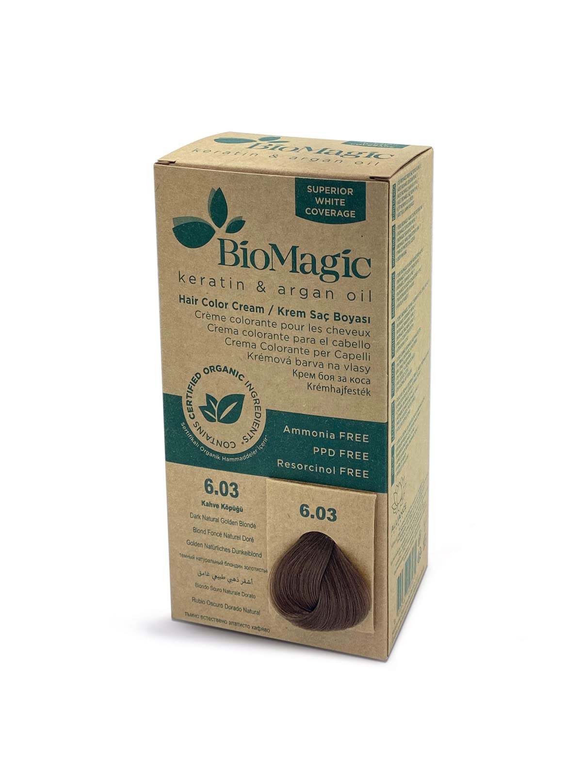 Biomagic Hair Color, 60 ml - 6/03 Dark Natural Golden Blonde