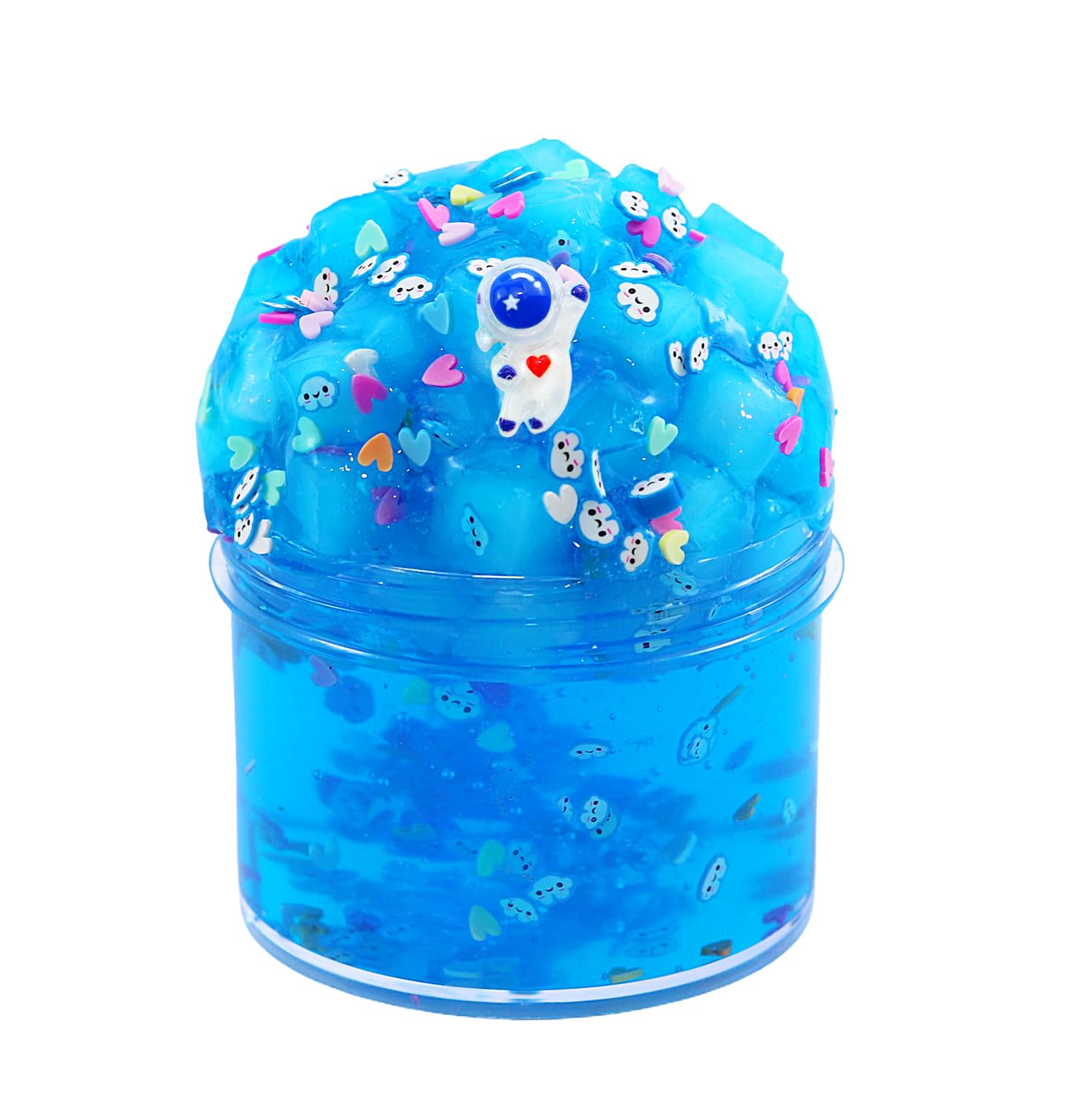 Jelly Cube Clear Blue Highly Sensory Slime, Party Favors for Kids, Novelty and Gag Toys for Girls and Boys, Christmas Stocking Stuffers