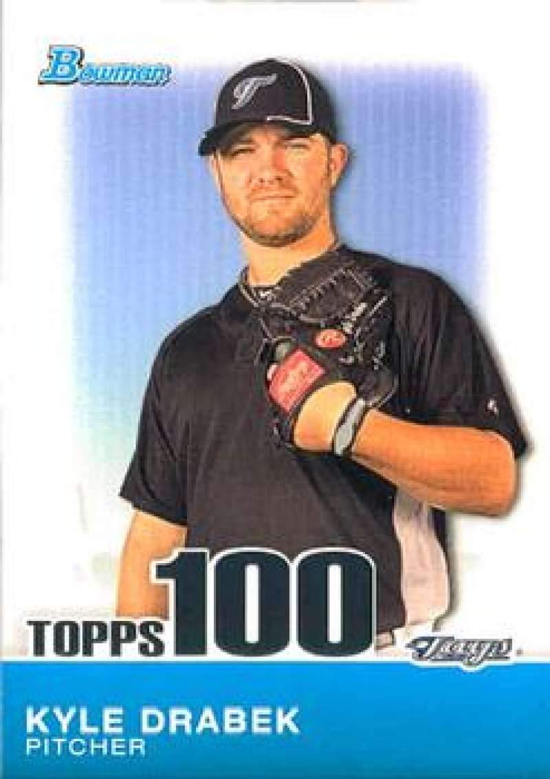 2010 Bowman Topps 100 Prospects #TP7 Kyle Drabek Toronto Baseball Card NM-MT