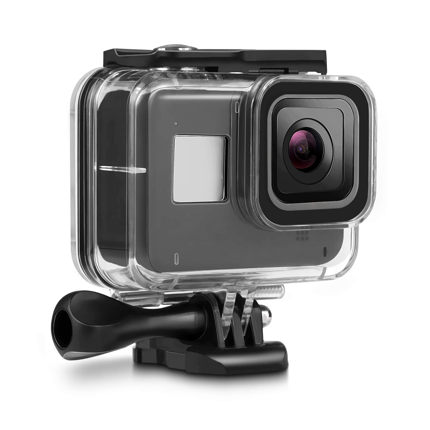 Waterproof Housing Case Compatible with GoPro Hero 8 Black, 60M/ 196FT Underwater Protective Diving Case Shell with Quick Release Mount Accessories