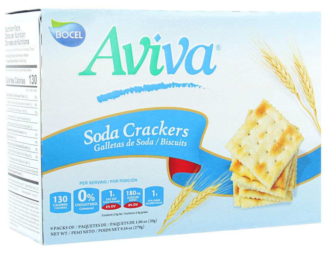 AVIVA ORIGINAL SODA CRACKERS | INDIVIDUALLY WRAPPED FRESH | 1.06 OZ | 9PACK |