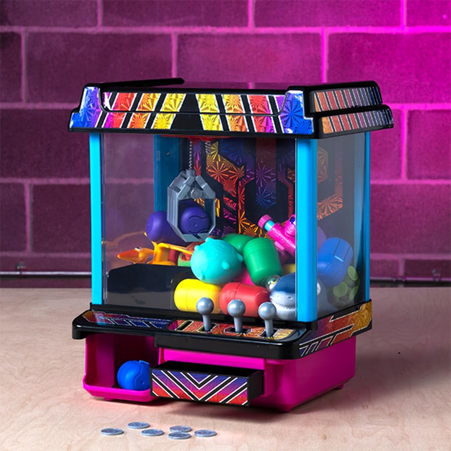 Fat Brain Toys Electronic Arcade Claw Crane Game Hyper Neon Games for Ages 6 to 12