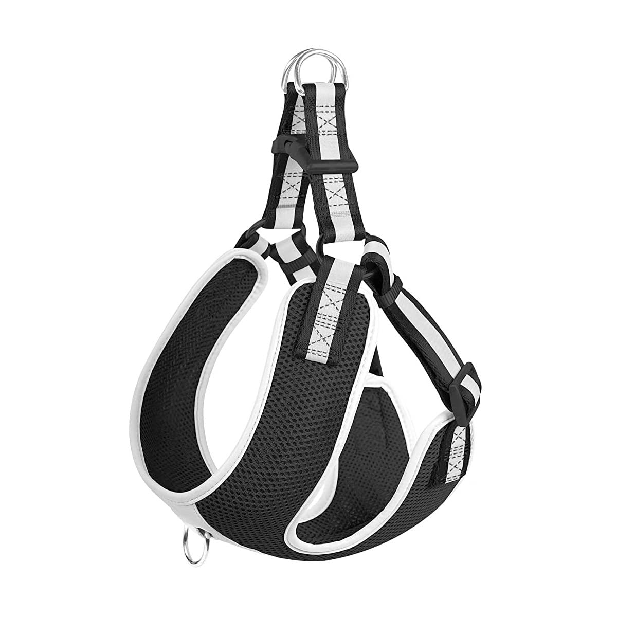 Fida Reflective TQ Adjustable Dog Harness, Lightweight Soft Mesh Extra Small Black