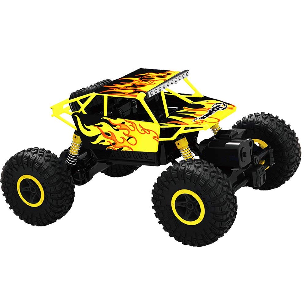 Top Race Remote Control Car - RC Monster Truck Buggy With High Speed - Off Road Rock Crawler - Electric 4WD Racing Vehicle Toy with 2.4ghz Technology for Boys Girls Children