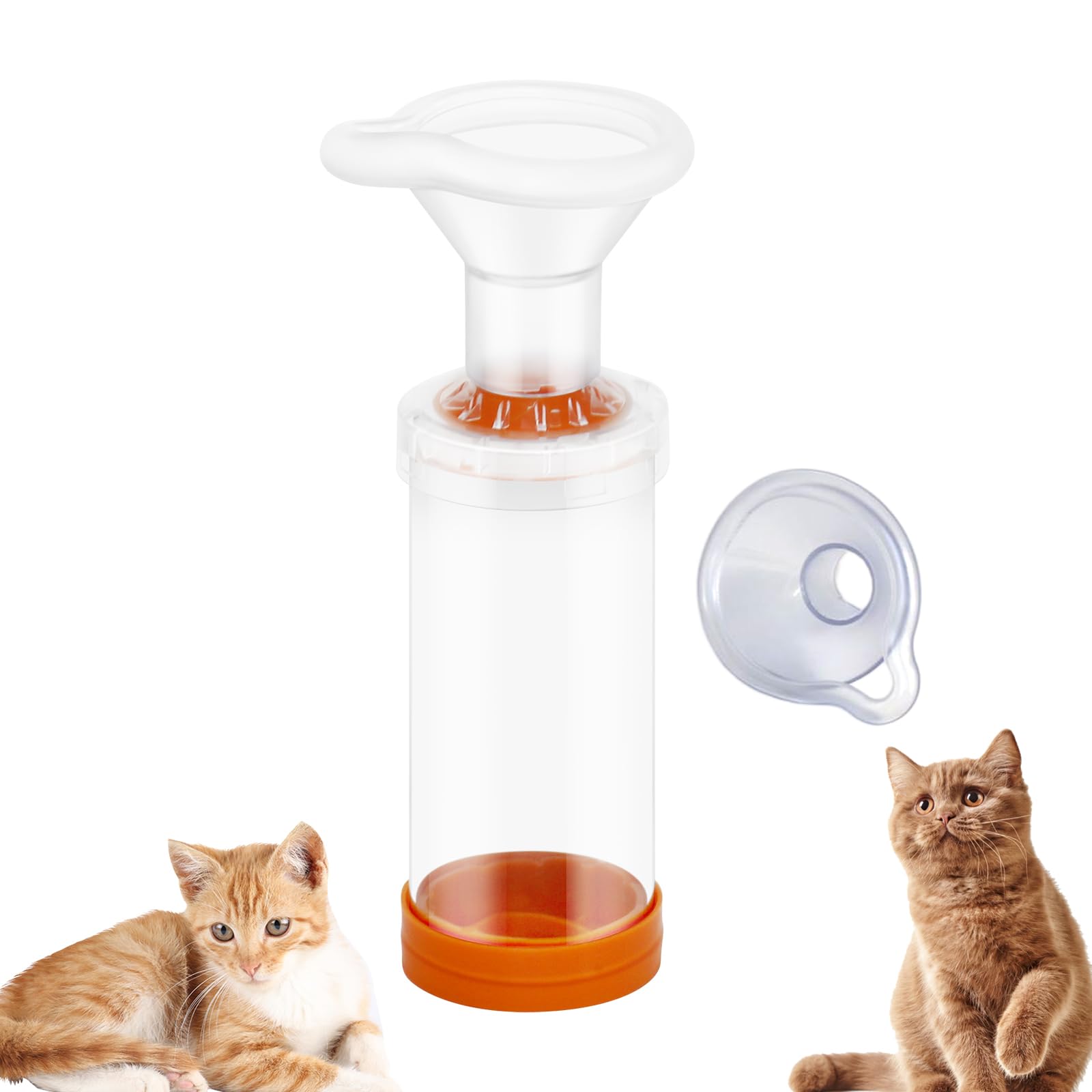 Cat Inhaler Spacer with 2 Silicone Masks - Portable Nebulizer for Cats - Drug Delivery for Feline Breathing Problems - Cat Inhaler & Nebulizer