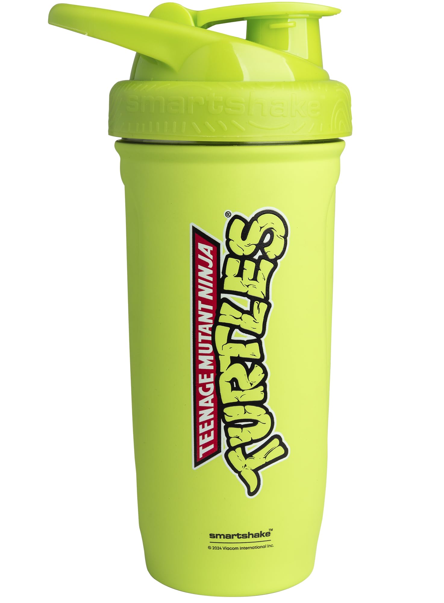 Smartshake TMNT Reforce Stainless Steel Protein Shaker Bottle 900 ml | 30 oz - Leakproof Screw-on Lid - BPA Free – Unisex - Light Green