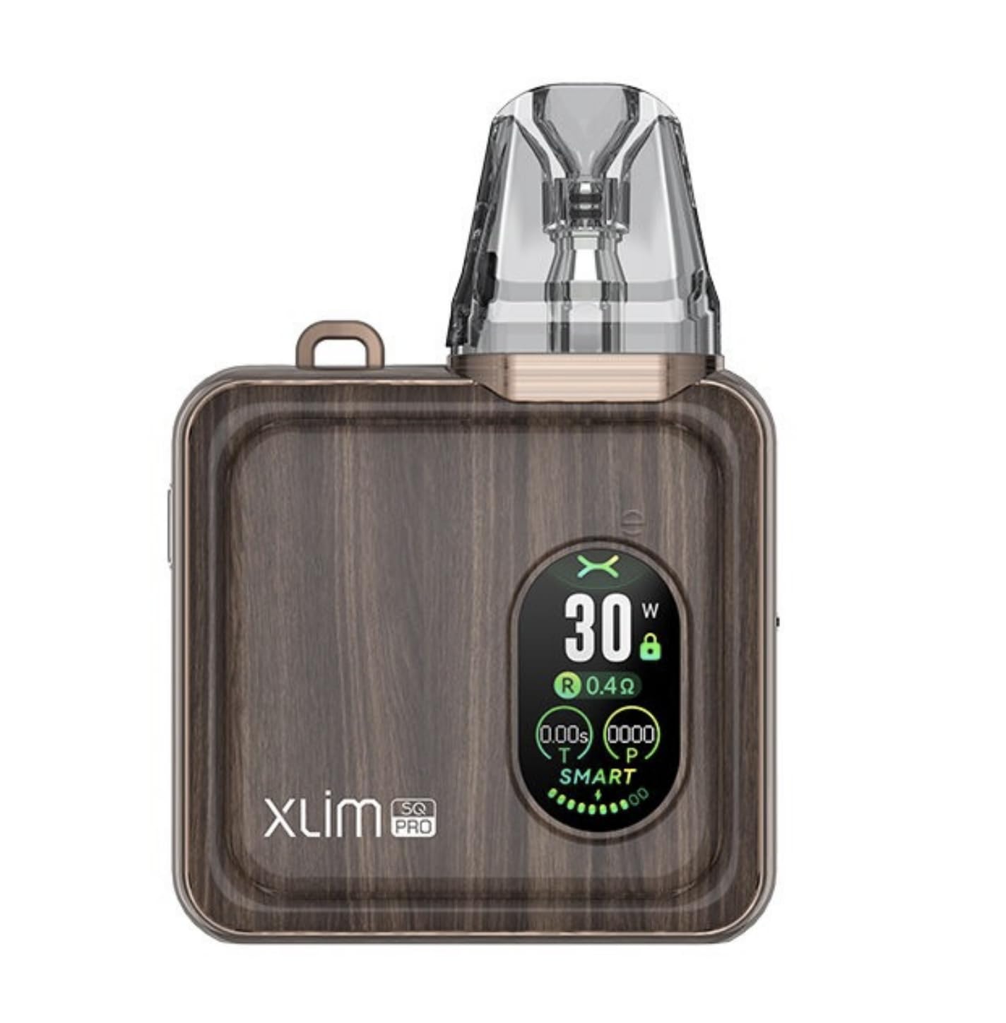 Oxva Xlim S Q Pro Vape Kit - E Cigarette Starter Vape Kit, MTL & RDTL Vaping, Adjustable Airflow, 30W, Long Lasting Built-in 1200mAh Battery, Smart Mode, No Nicotine (Bronze Wood)