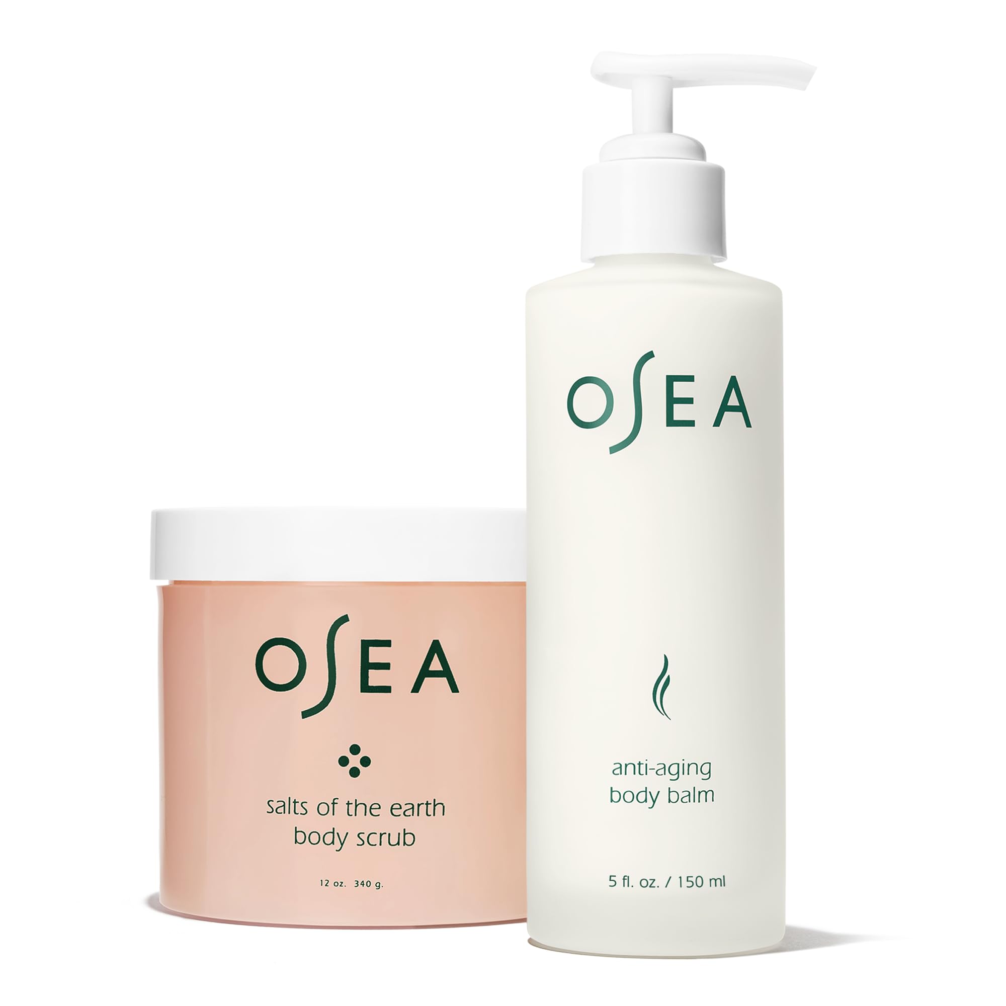 OSEA Body Exfoliation Duo - Salt of Earth Body Scrub & Anti-Aging Body Balm