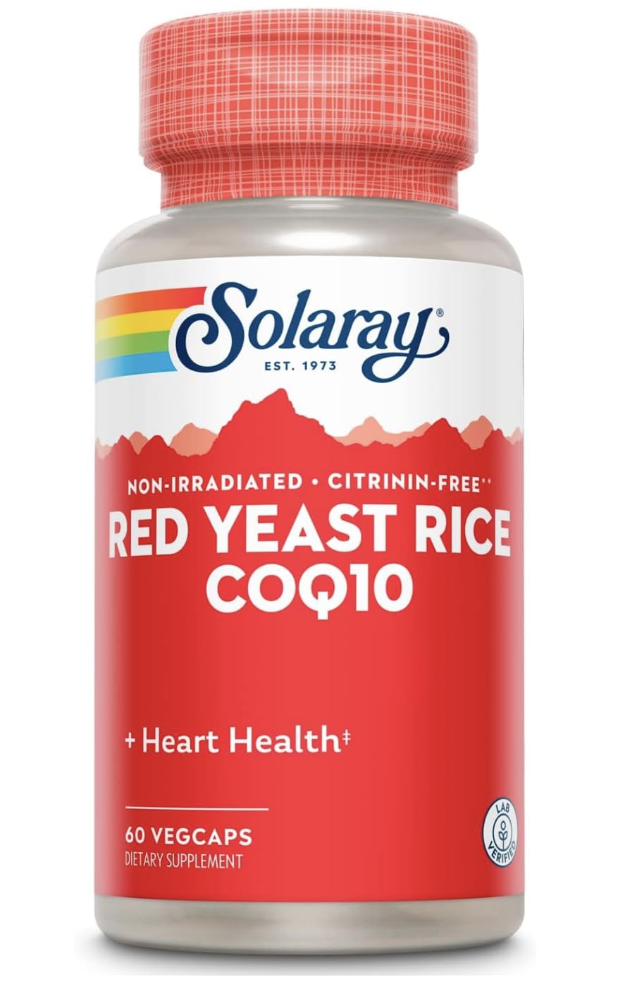 SOLARAY,60 Count (Pack of 1) Red Yeast Rice + CoQ-10 | 60 VegCaps