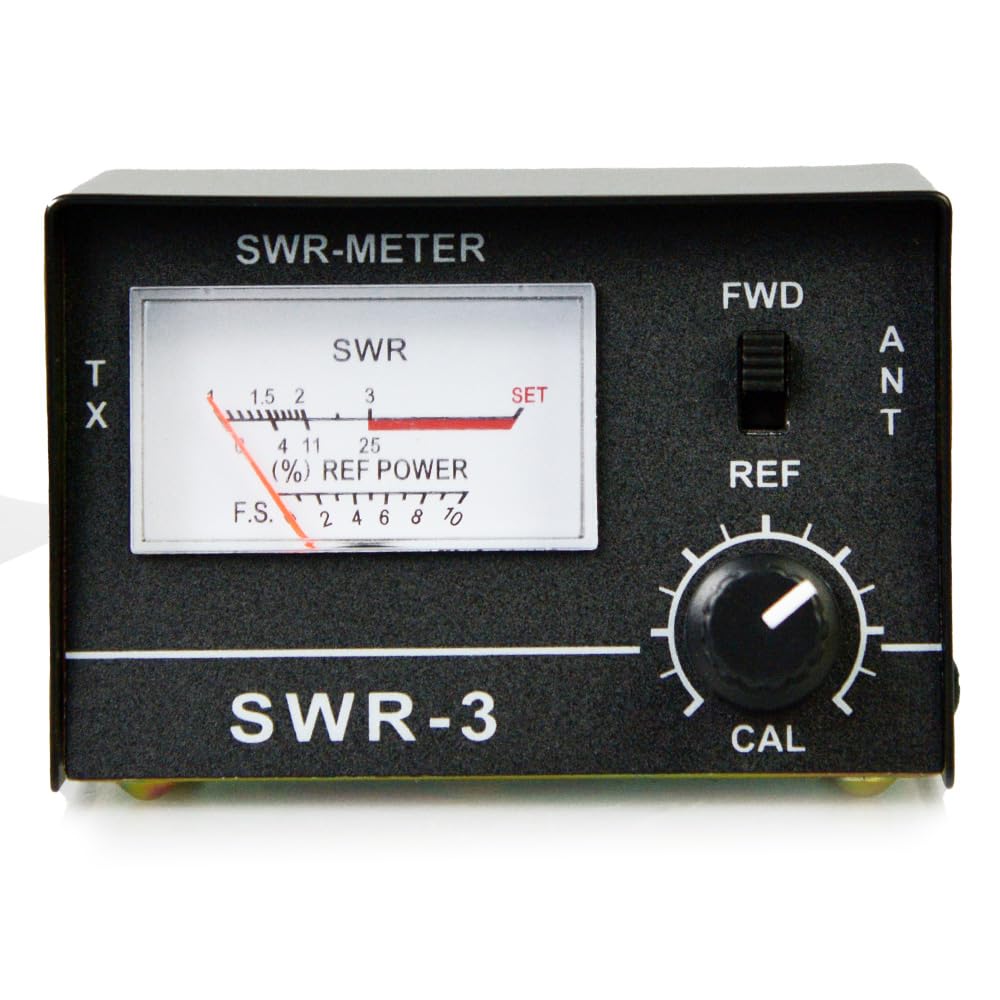 Thunderpole SWR 3 | 25-30 MHz CB Radio SWR Meter with FREE Antenna Tuning Guide