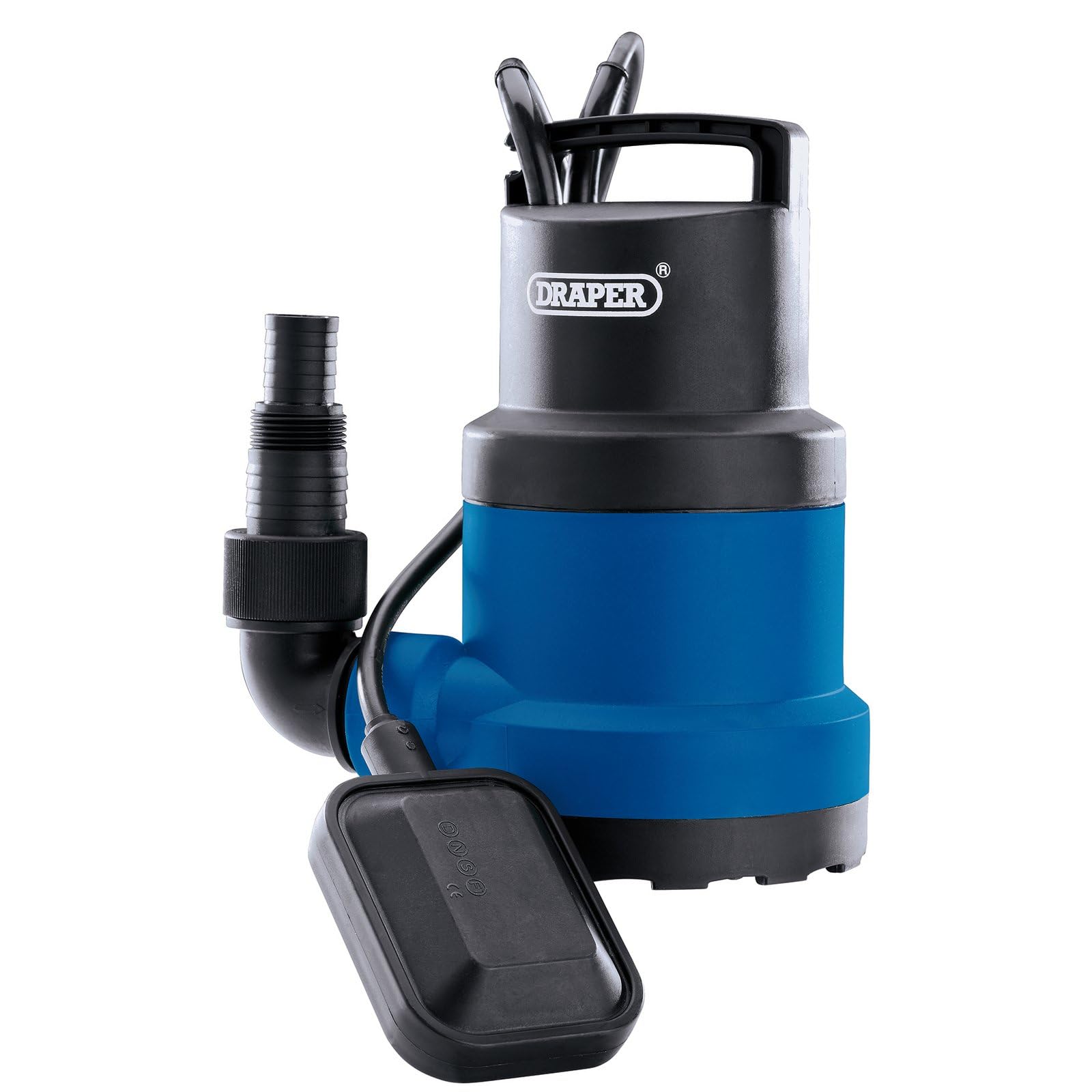 Draper 250W Portable Submersible Water Pump|Max Flow Capacity 6480 l/h Electric Pump | Thermal Overload Protection | Integrated Float Switch |10M Cable Draining Pump| 98912