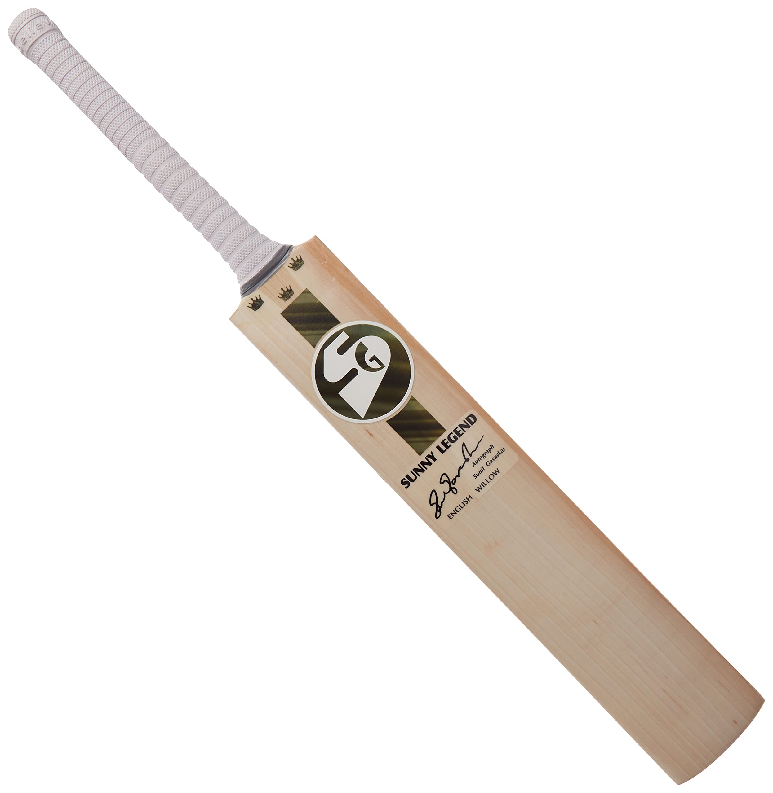 SGSunny Legend Grade 1+ English Willow Cricket Bat (Size: Short Handle,Leather Ball)