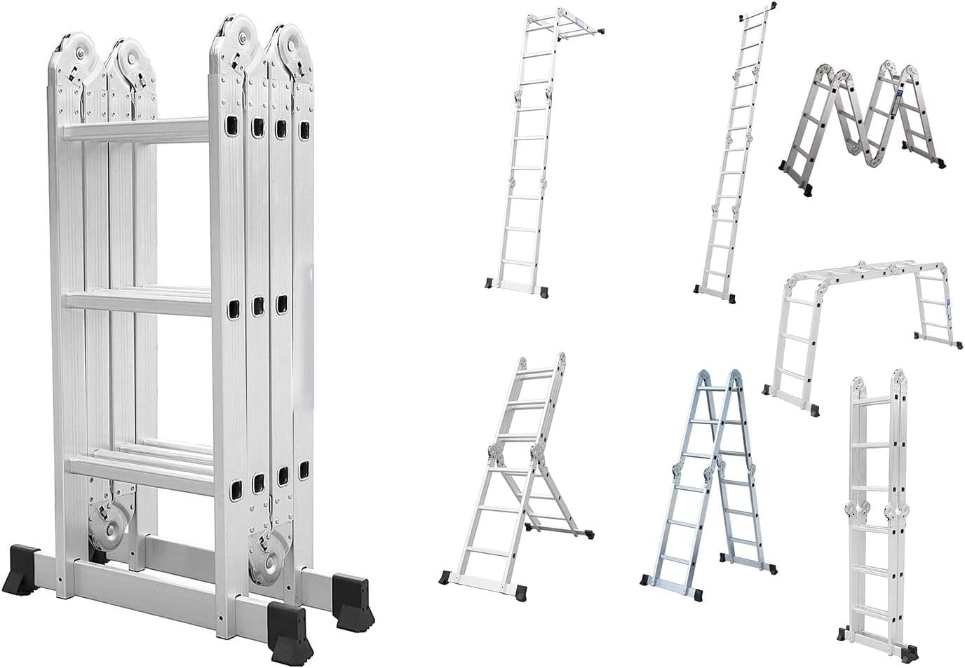 Boss Lifestyle Multipurpose Aluminium Ladder 3.7 Mtr (12 Steps) For Home Office Factory and Professional Maintaince works