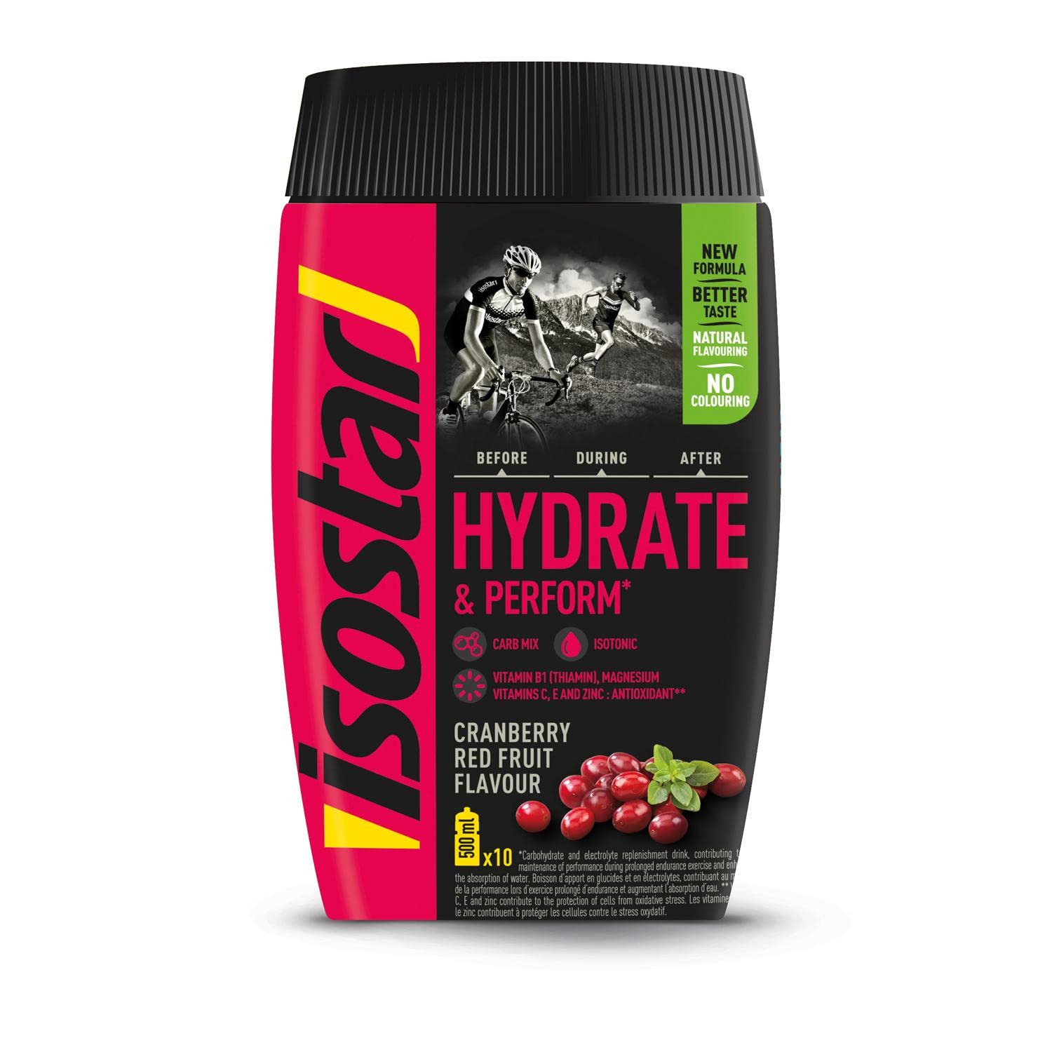 Isostar Hydrat & Perform Anti-Oxydant Poudre Cranberry/Fruits Rouges 400g