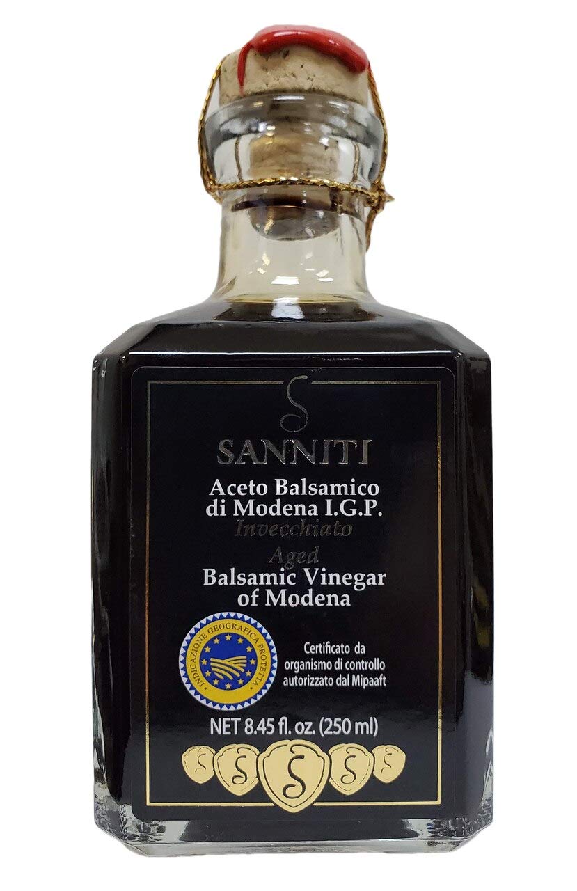 SannitiAceto Balsamico Di Modena Aged Artisan Italian Balsamic Wine Vinegar - 8.45 fl.oz. (250ml)