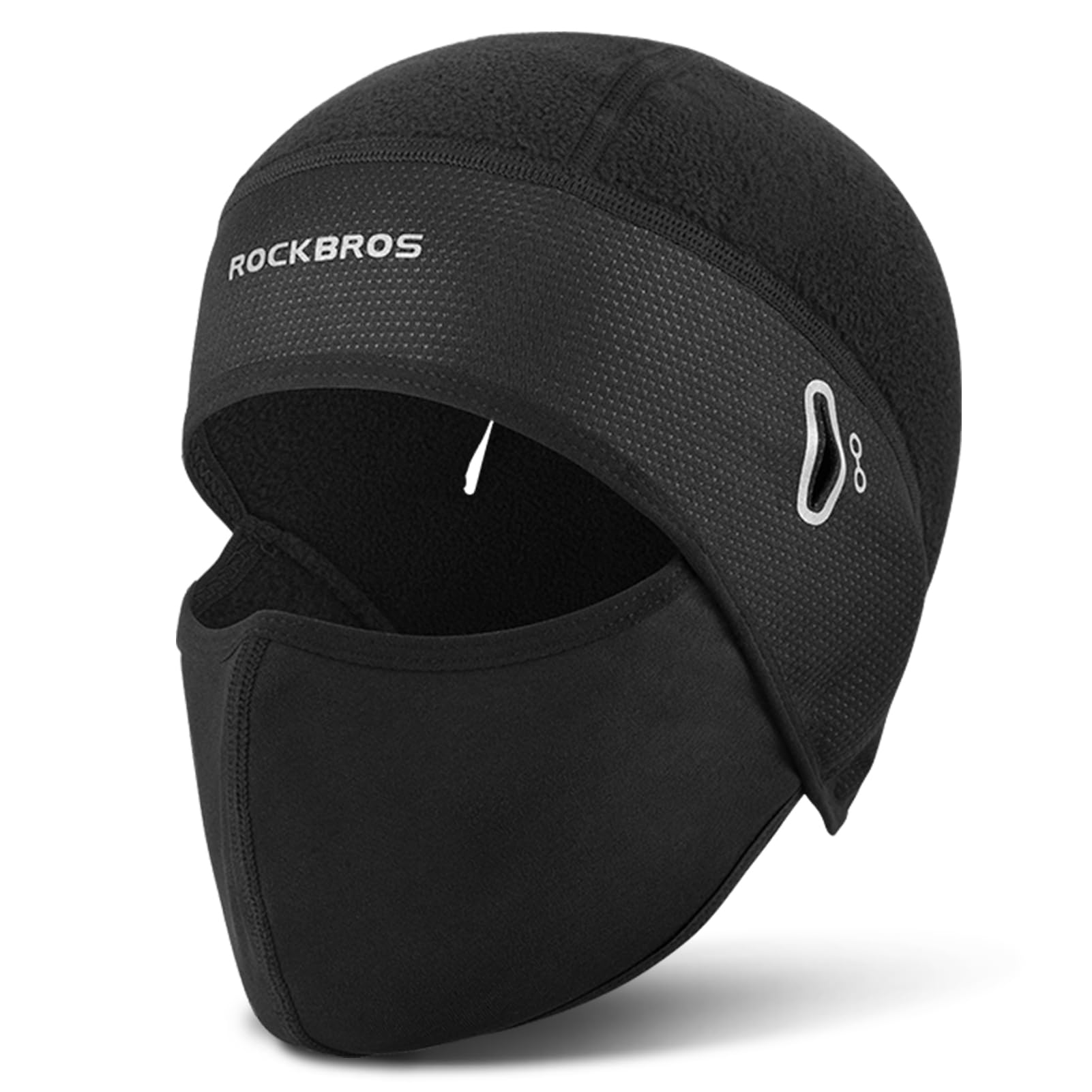 ROCKBROS Skull Cap Helmet Liner with Glasses Holes Winter Thermal Cycling Cap Cycling Hat Beanie Black