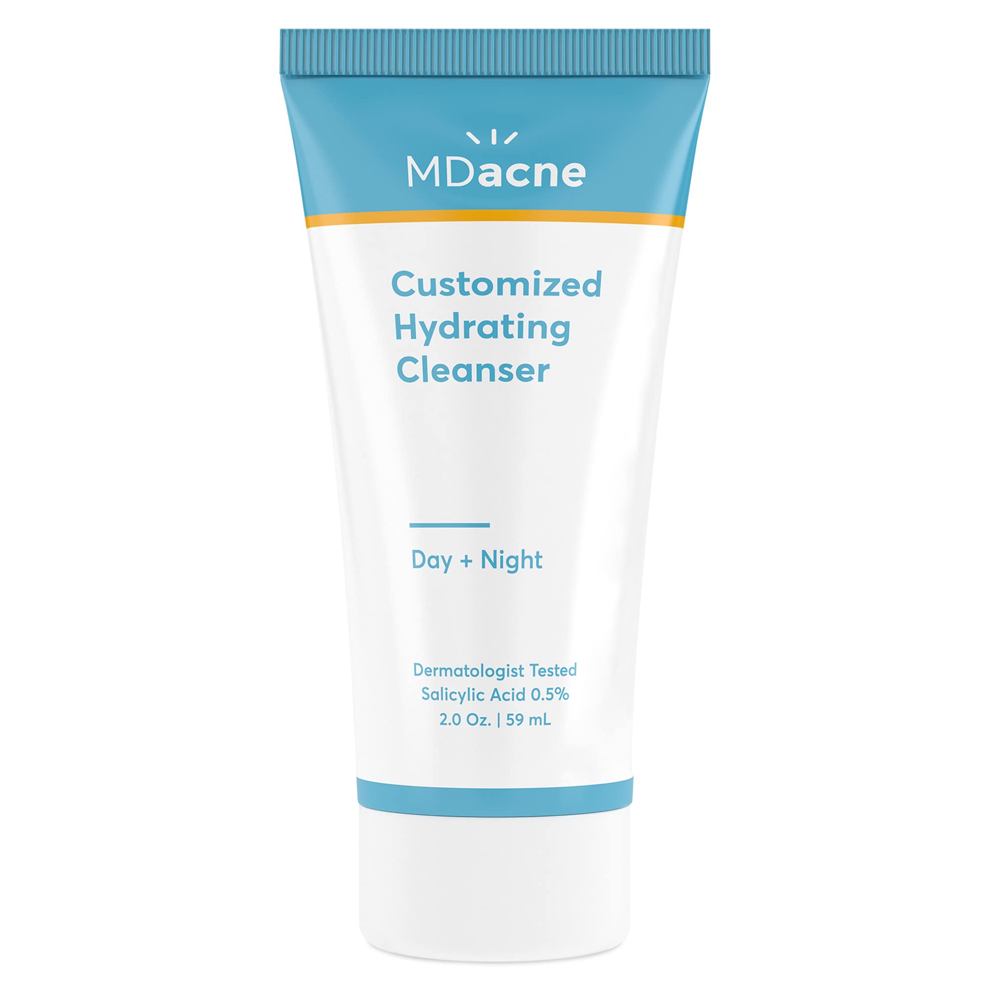 MDacne Hydrating Facial Cleanser with Micronized Salicylic Acid 0.5% - Acne Treatment with Plant-Based Ingredients to Remove Dirt & Oil, Protect Skin & Unclog Pores - Soothes Redness & Inflammation