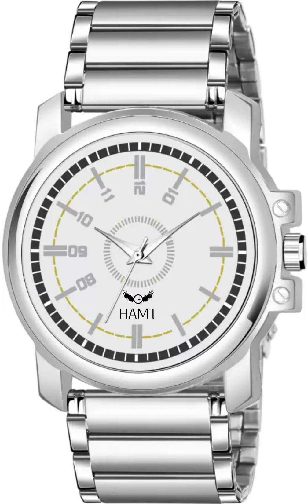 HAMT Analogue Men's Watch (Multicolored Dial Multi Colored Strap), silver