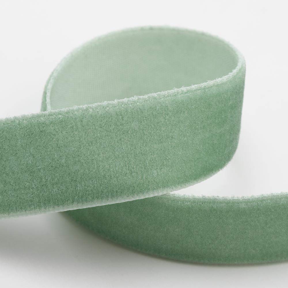 Velvet Ribbon 25mm x 10M - Sage Green