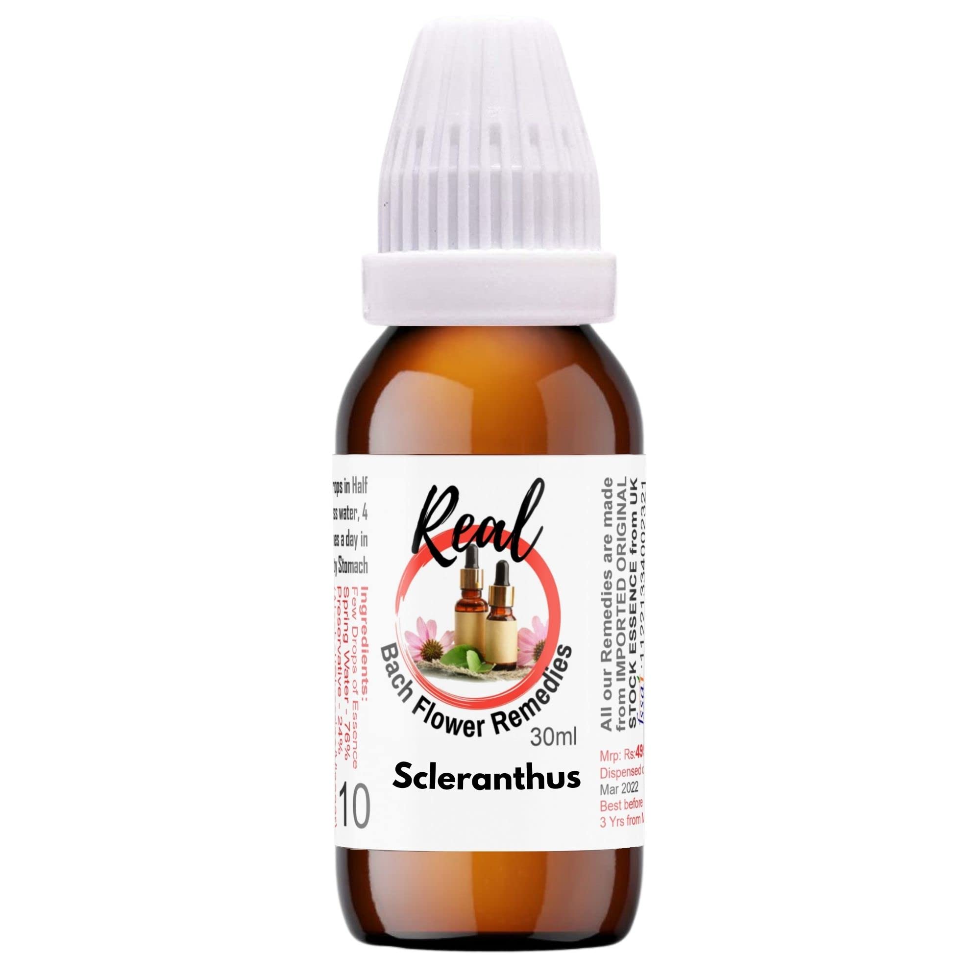 Scleranthus 30ml - Original Imported Bach Flower Remedies prepared from the first Concentrate