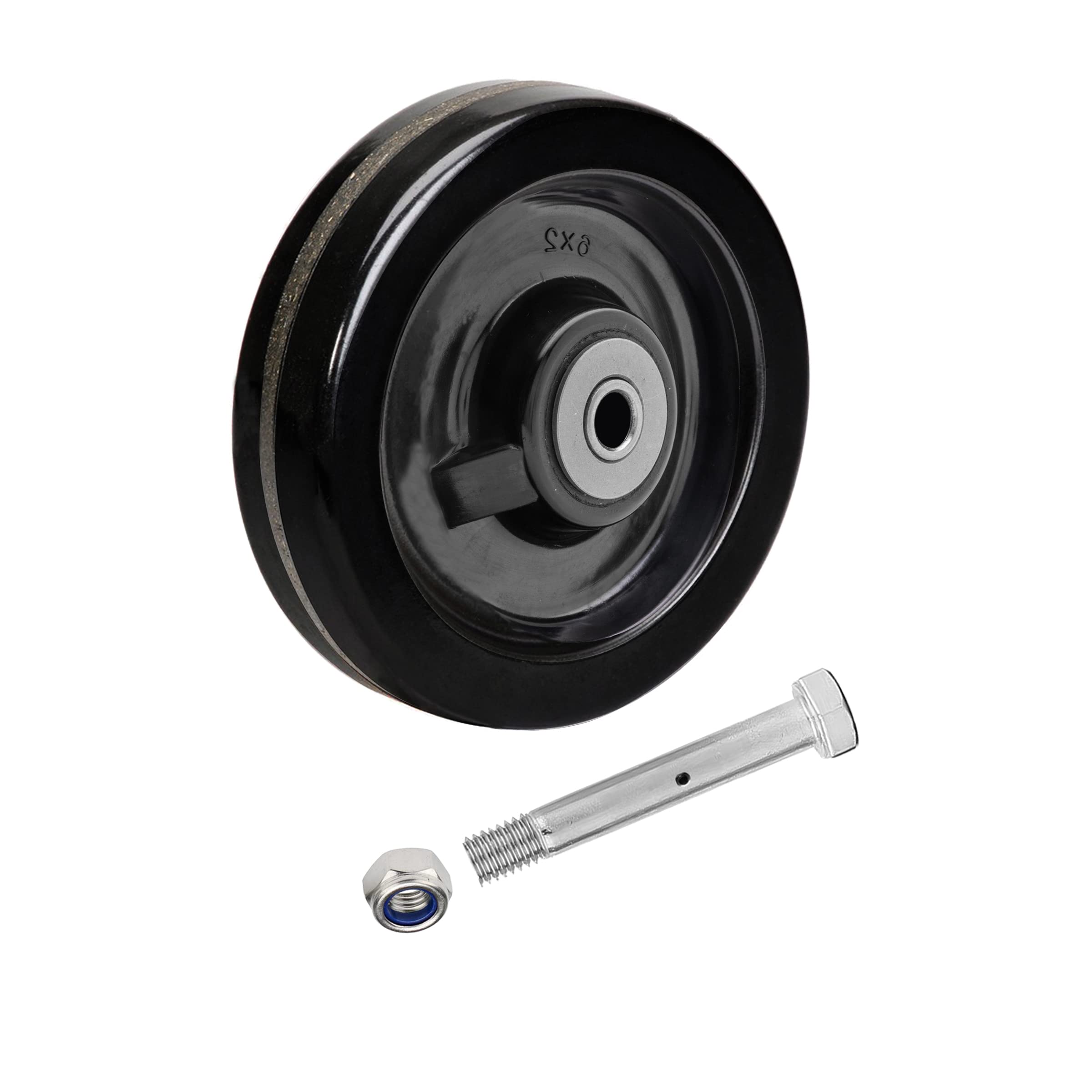 SY America 6" Phenolic Wheel w/Rolling Bearing & Steel Bushing Casters Wheel, 1200 lbs Total Capacity (6 inches)