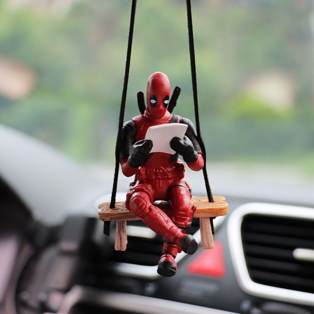 Funfob Superhero Car Mirror Hanging Accessories Car Pendant Anime Ornaments Auto Rearview Mirror Decoration Car Accessories Car Interior Decor | DDPL Swing