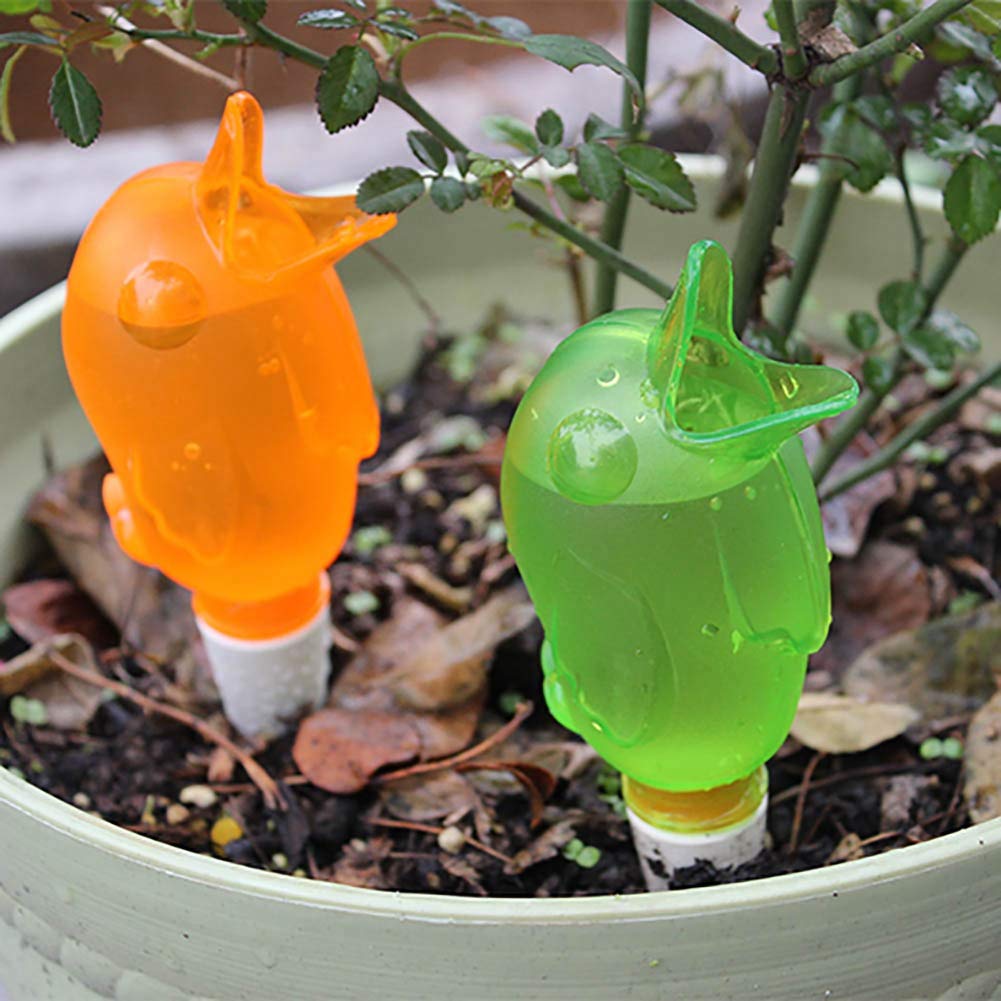 Plant Watering Devices, Self Watering Spikes Self Watering Planter Insert 60ml Bird Shpaed Automatic Self Watering Spikes Plant Waterer Irrigation System for Indoor Outdoor