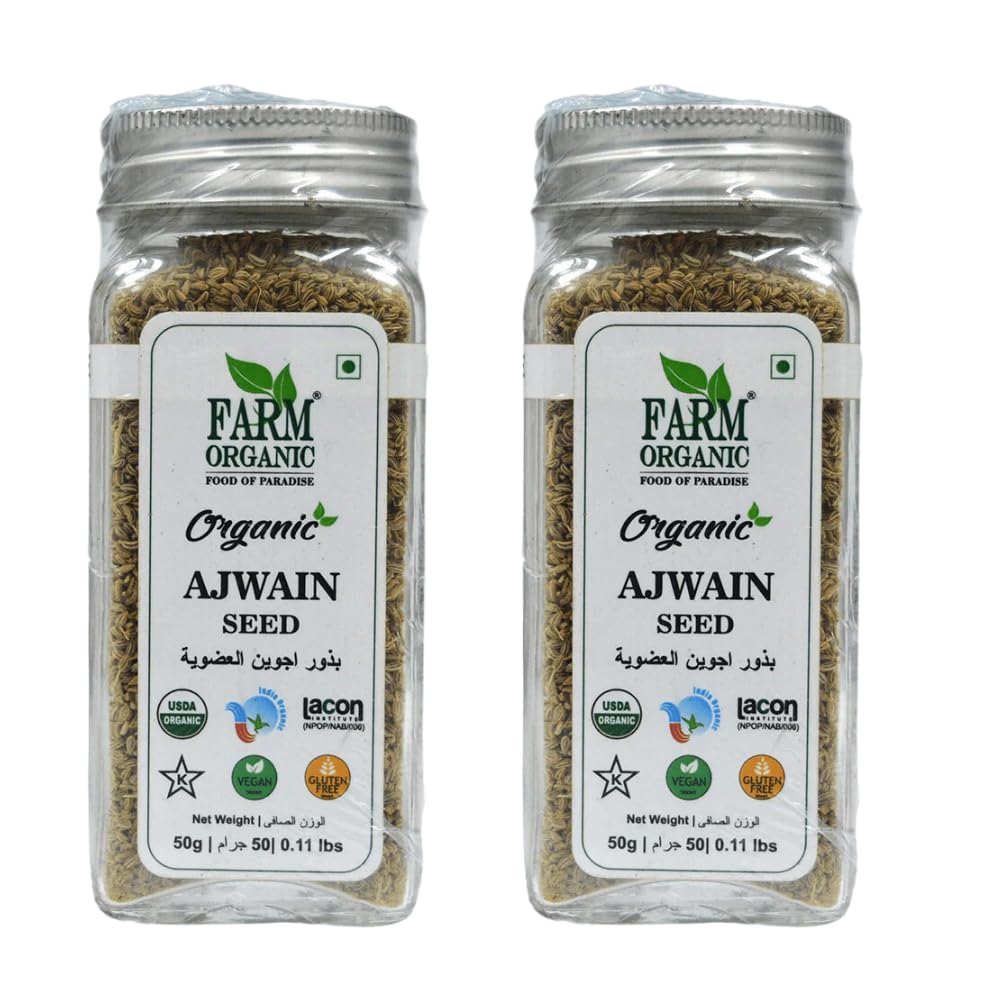 Farm Organic Bishop Weed Ajwain 50g (Pack of 2)