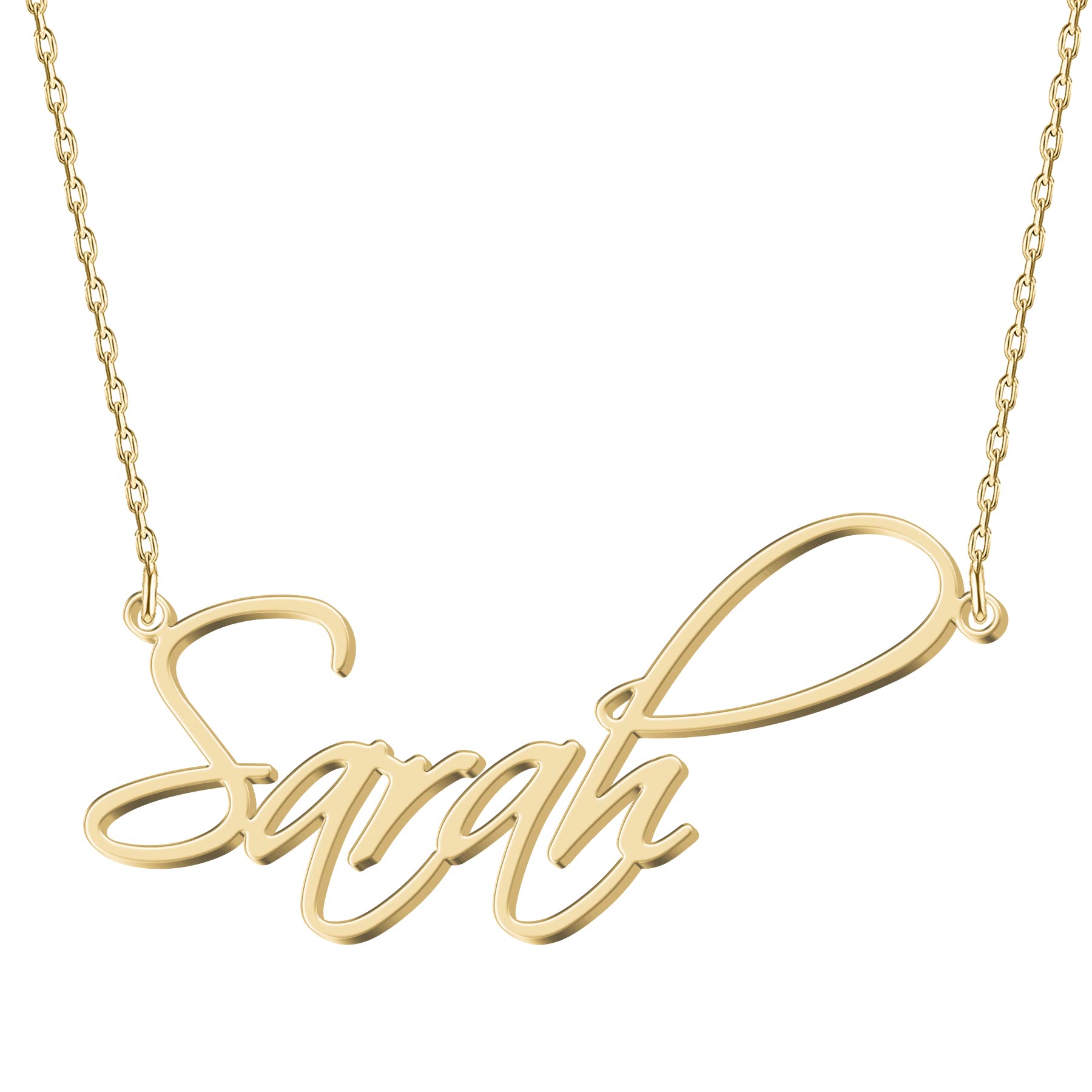 UMAGICBOXPersonalized Name Necklace - Choose from 14 Font Styles - Customizable 18K Gold-Plated Pendant - Ideal Gifts for Birthdays, Mother's Day, and Christmas - Women, Girls, Teens, and Daughters