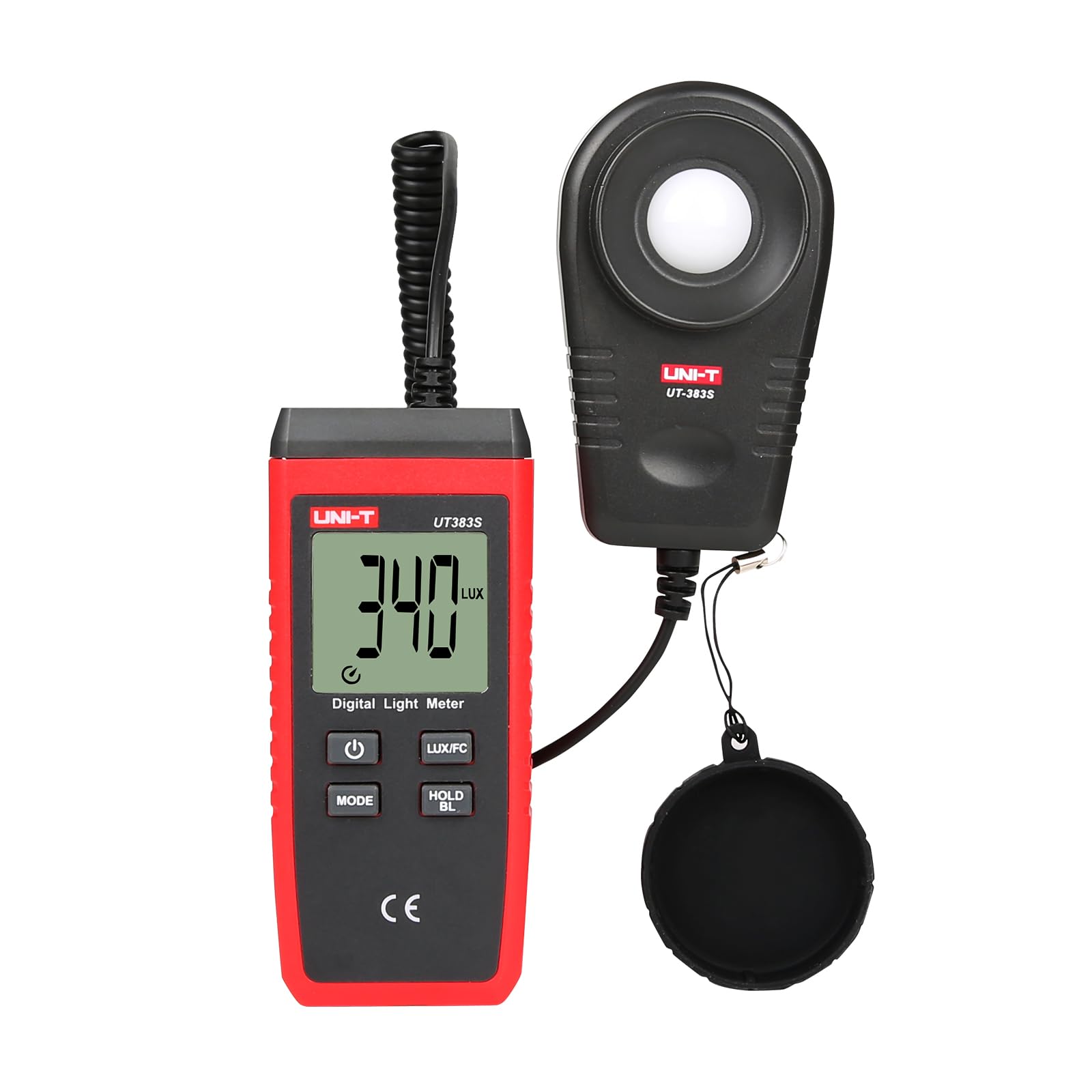 UNI-T UT383S Handheld Light Meter Lux Meter Digital Illuminance Meter 0~199900 Lux (0~18500 FC) Foot Candles Luxmeter for Film Photography Plants Photometer Lighting Intensity Brightness Measurement