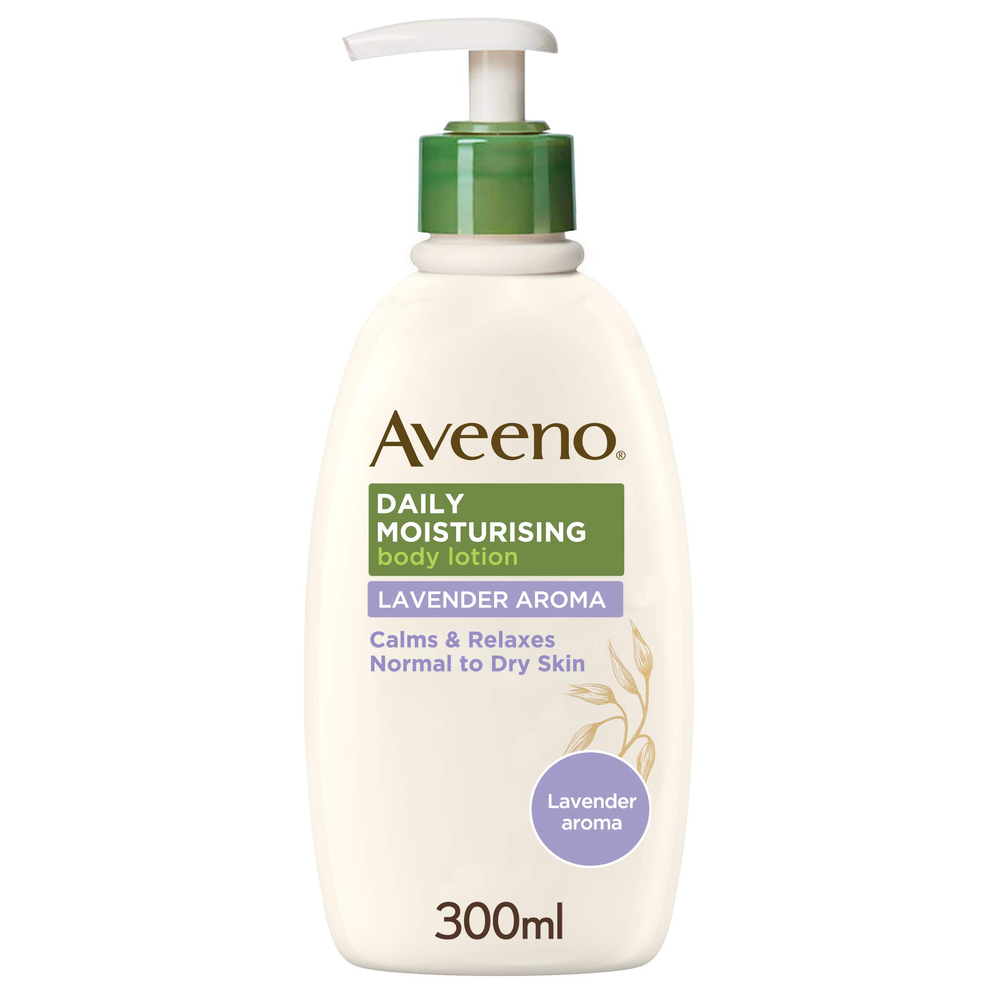 AveenoDaily Moisturising Lotion Lavender Aroma, Moisturises for 24 hours, For Normal to Dry Skin, 300 ml