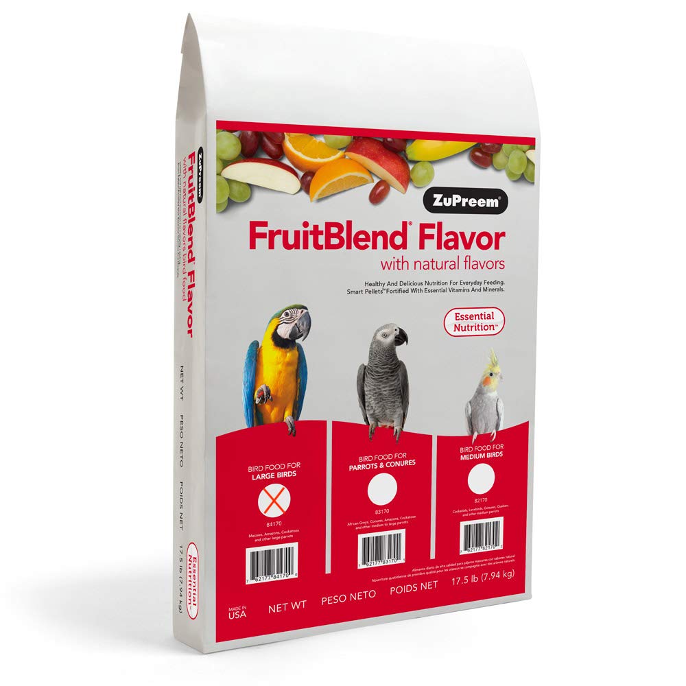 ZuPreemAvianMaintenance FruitBlend Bird Diet for Large Birds 17.5 pounds