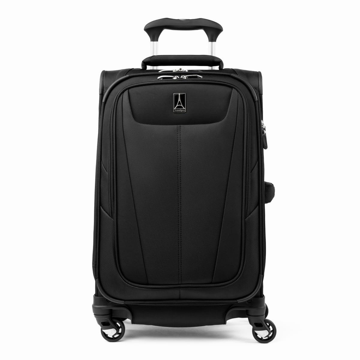 Travelpro Maxlite 5 Softside Expandable Carry on Luggage with 4 Spinner Wheels, Lightweight Suitcase, Men and Women, Black, Carry On 21-Inch