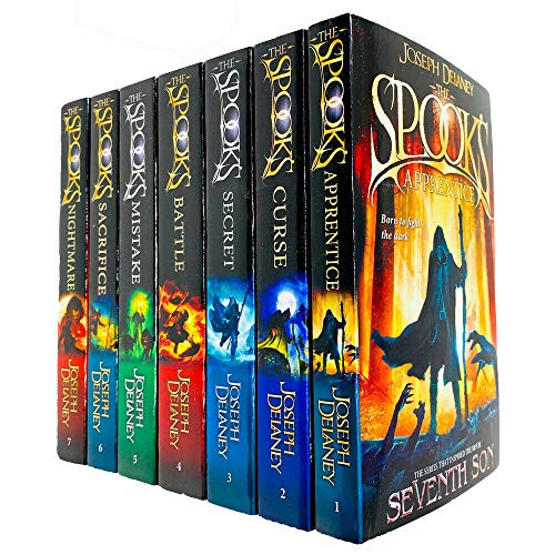 The Spooks Books 1 - 7 Wardstone Chronicles Collection Set by Joseph Delaney (Apprentice, Curse, Secret, Battle, Mistake, Sacrifice & Nightmare)