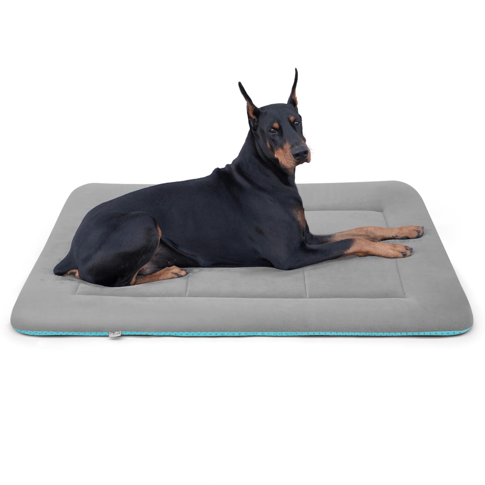 Magic Dog Dog Bed for Crate - Soft Dog Crate Pad Dog Bed Mat for Extra Large Dogs, 48-Inch Washable Kennel Pad Pet Beds with Non-Slip Bottom, Light Grey XL