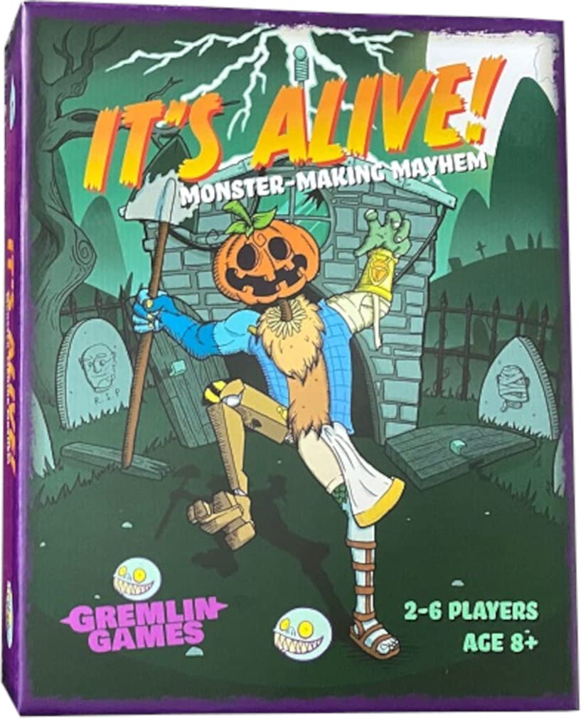 It's Alive! Card Game - Monster-Making Mayhem For All Ages From Gremlin Games | Monster-Building Fun For 2 - 6 Players | For Kids, Families, Children, Adults, Teens - Birthday, Christmas & Halloween